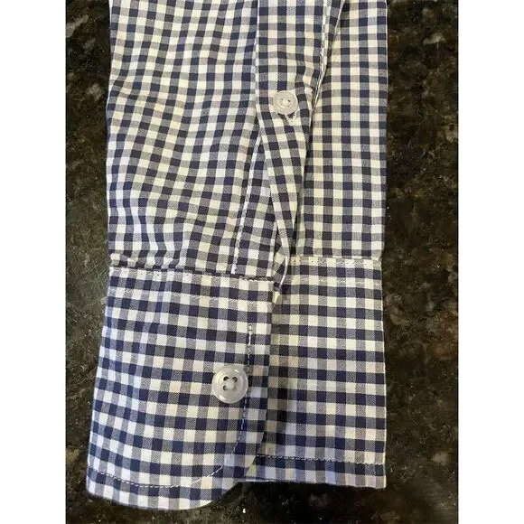 J.Crew Mercantile Men's M Blue Check Slim Fit Button-Up Shirt - Picture 3 of 6